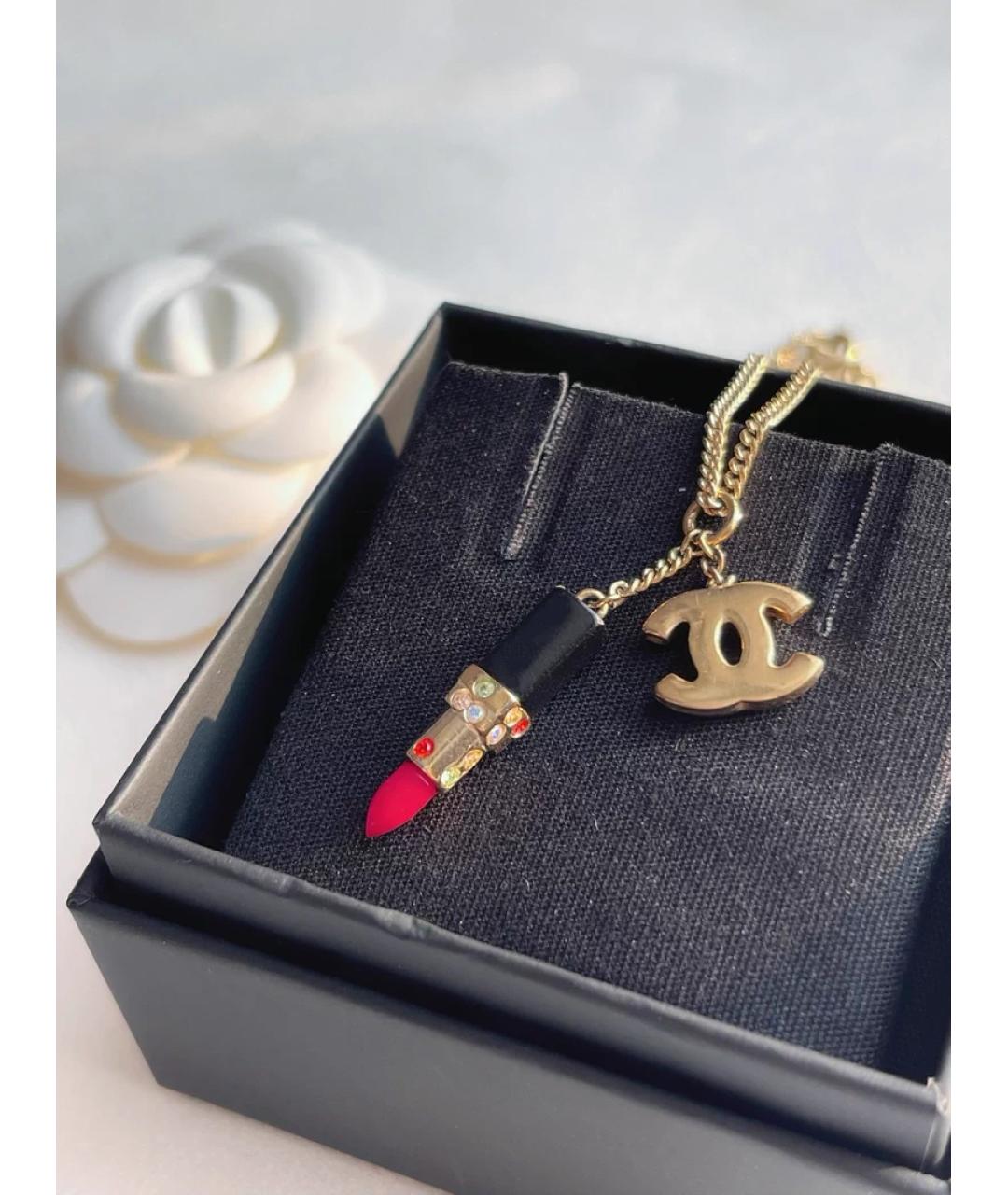 CHANEL Золотое металлическое колье, фото 3