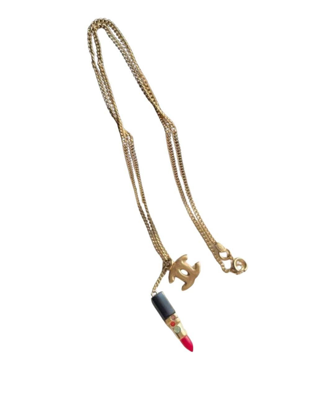 CHANEL Золотое металлическое колье, фото 1