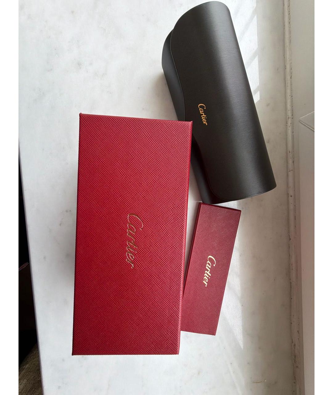 CARTIER Золотые металлические солнцезащитные очки, фото 4