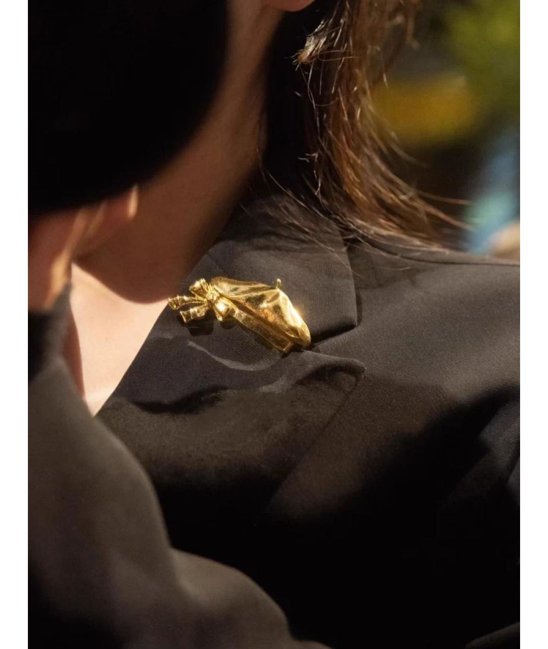 CHANEL Золотая металлическая булавка / брошь, фото 3