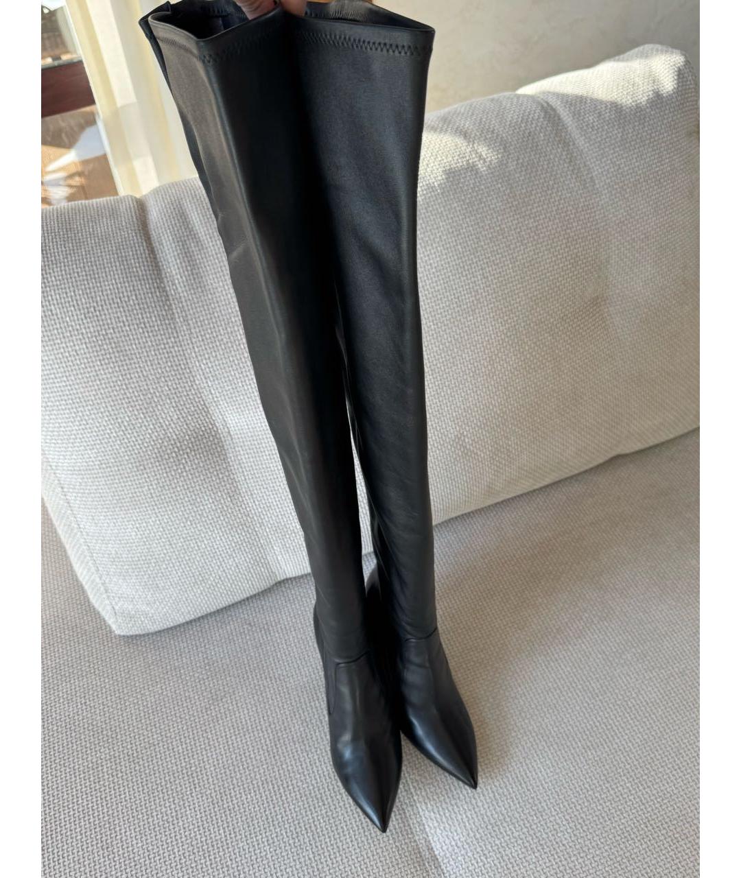 TOM FORD Черные кожаные ботфорты, фото 3