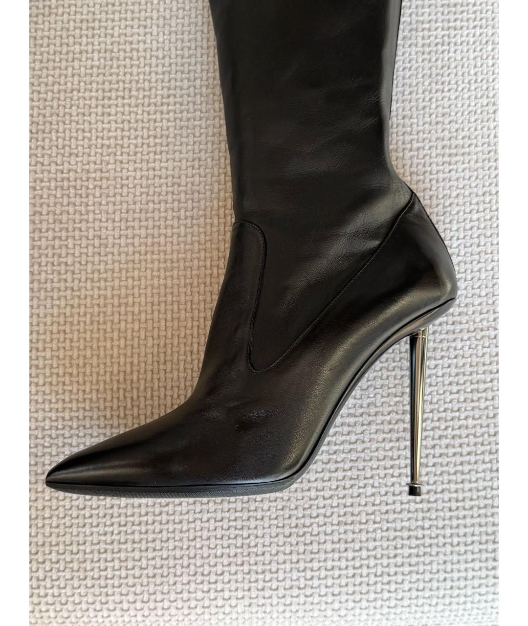 TOM FORD Черные кожаные ботфорты, фото 8