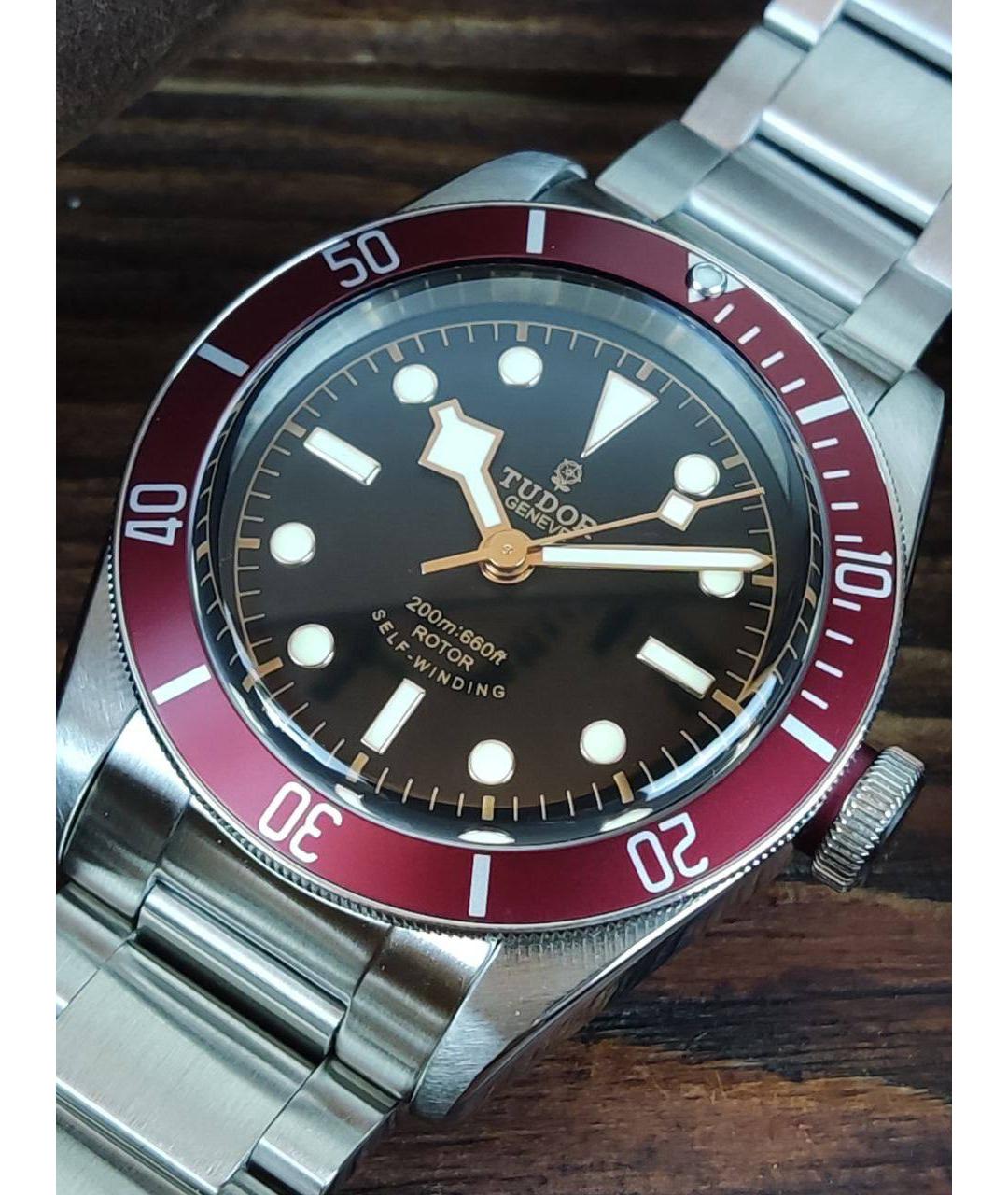 TUDOR Черные металлические часы, фото 3