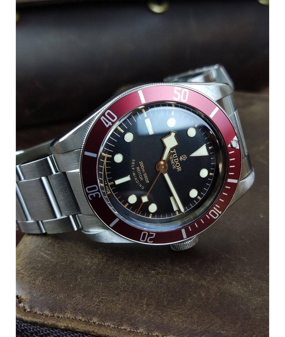 TUDOR Черные металлические часы, фото 4