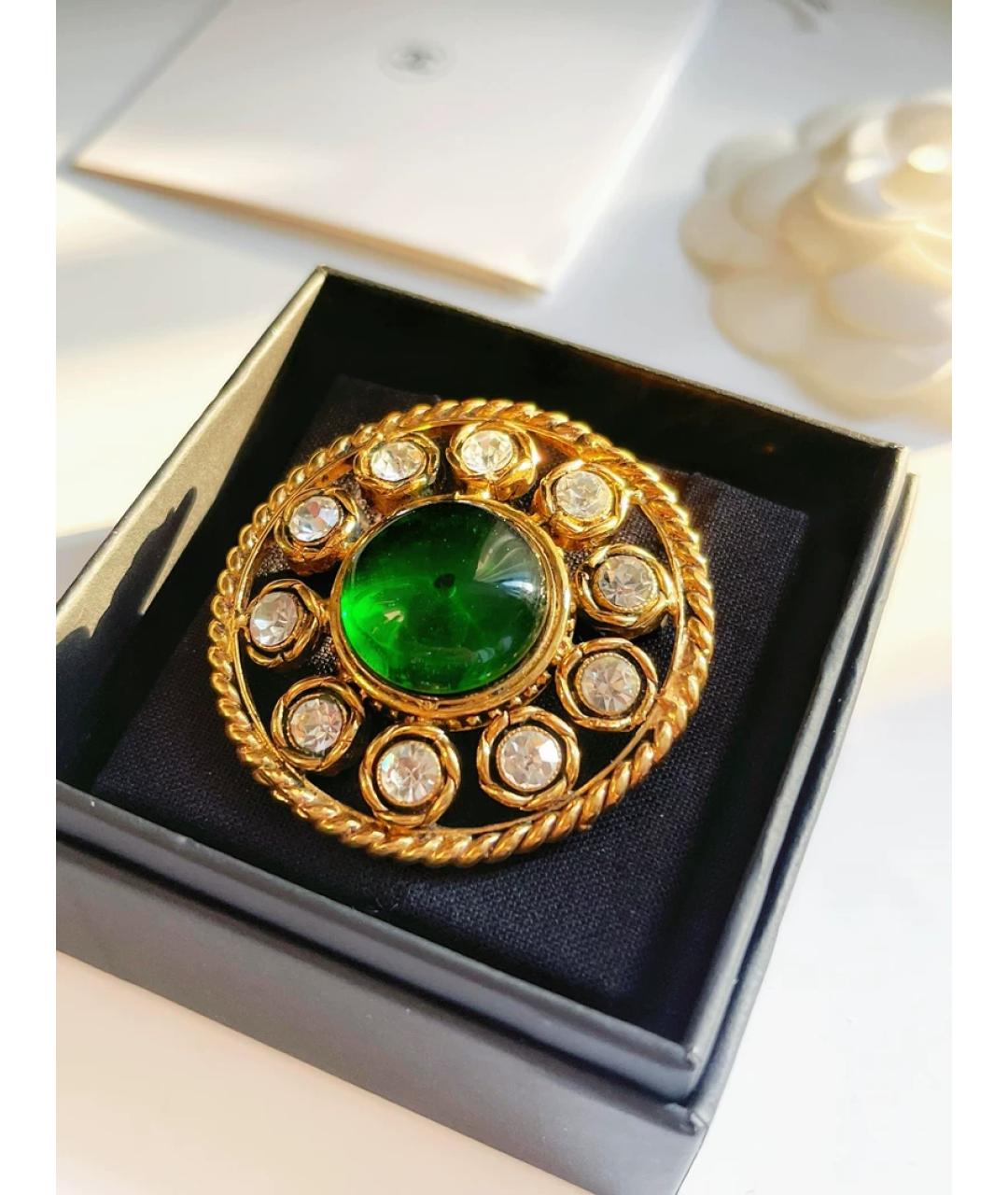 CHANEL Золотая металлическая булавка / брошь, фото 2