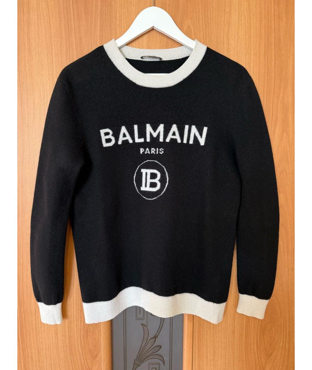 BALMAIN Черный шерстяной джемпер / свитер, фото 7