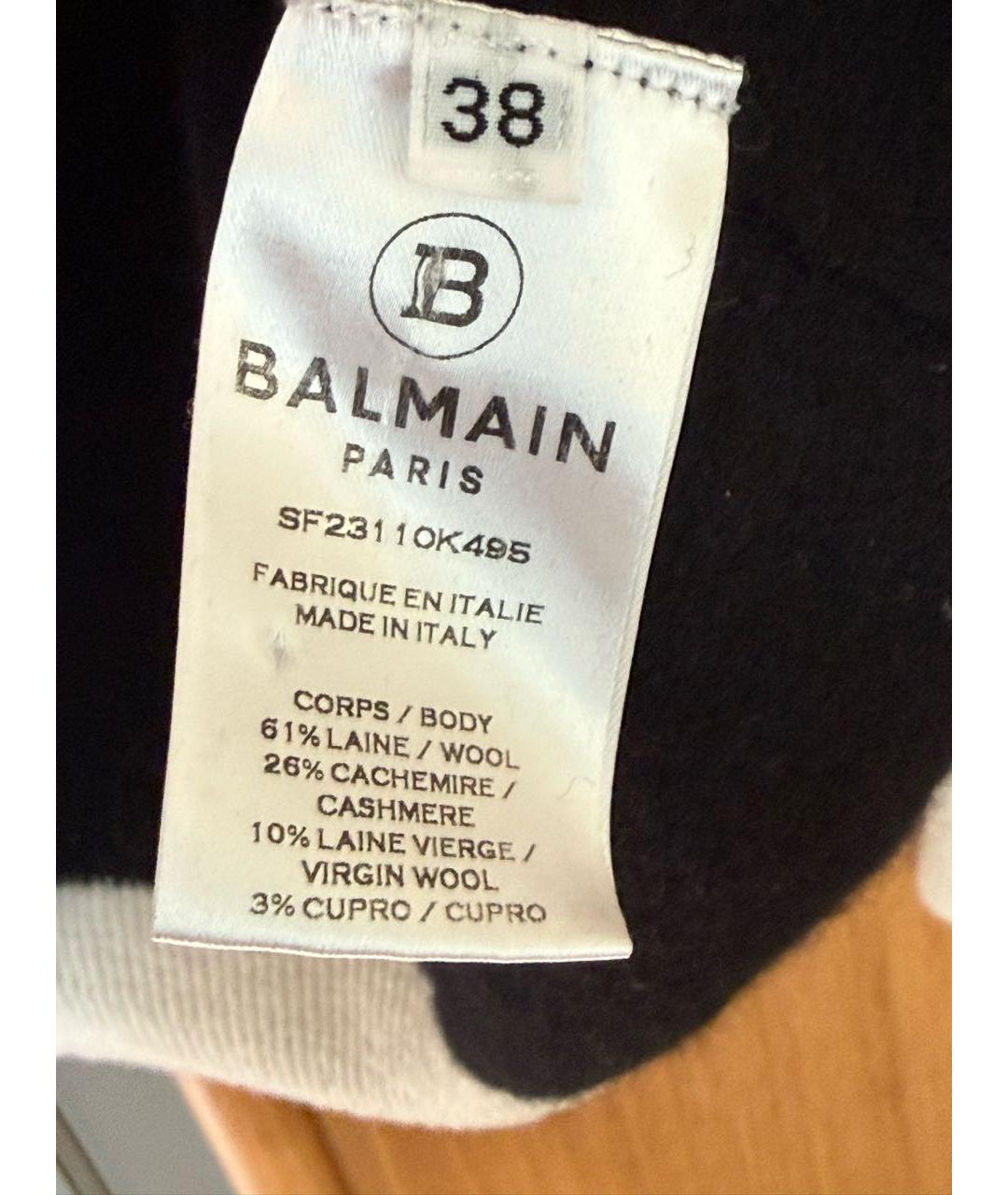 BALMAIN Черный шерстяной джемпер / свитер, фото 5