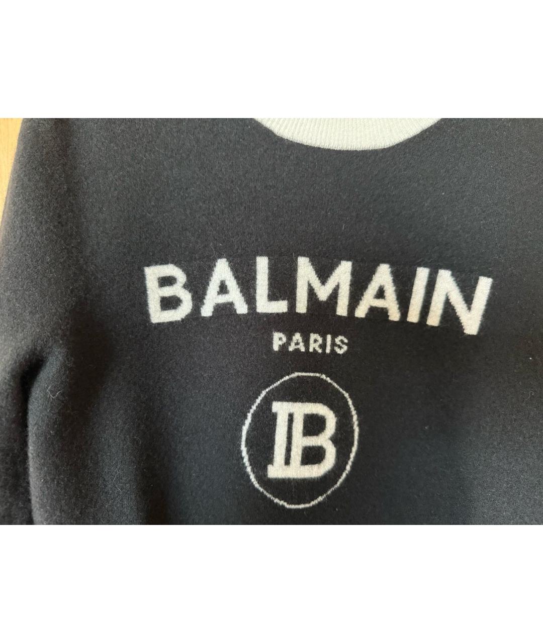 BALMAIN Черный шерстяной джемпер / свитер, фото 3