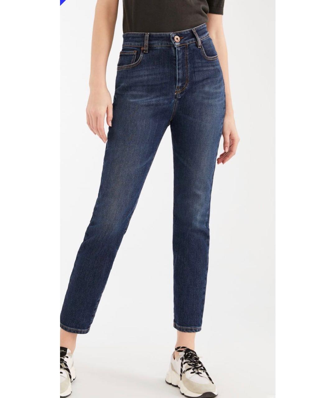 WEEKEND MAX MARA Синие хлопковые прямые джинсы, фото 5