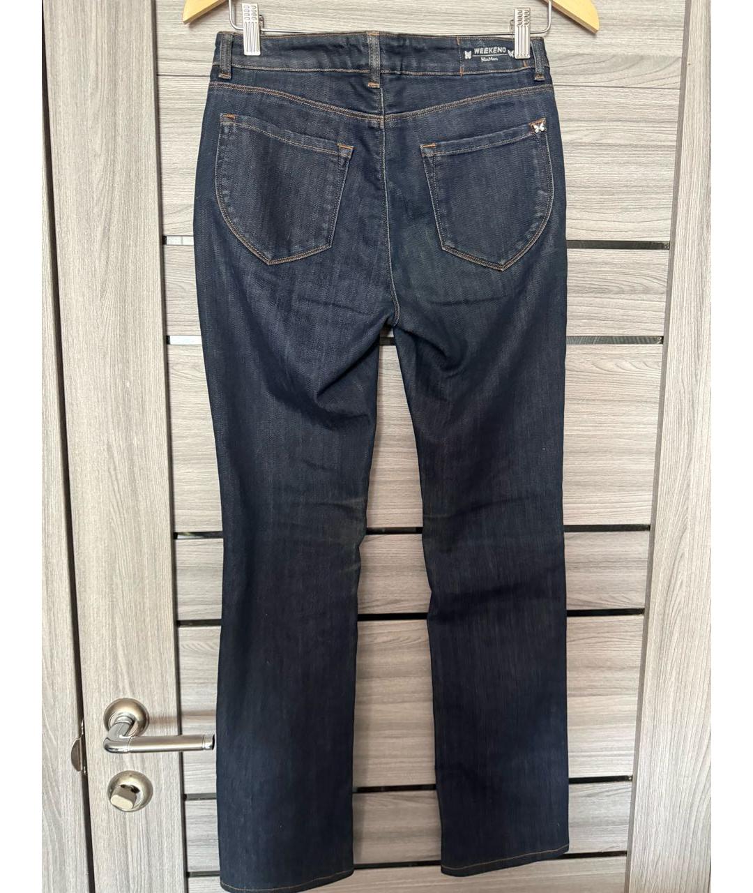 WEEKEND MAX MARA Синие хлопковые прямые джинсы, фото 2