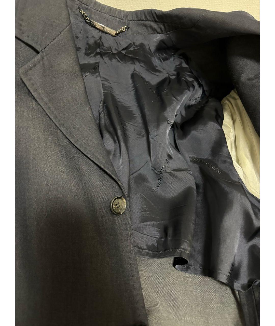 DOLCE&GABBANA Синий шерстяной пиджак, фото 3