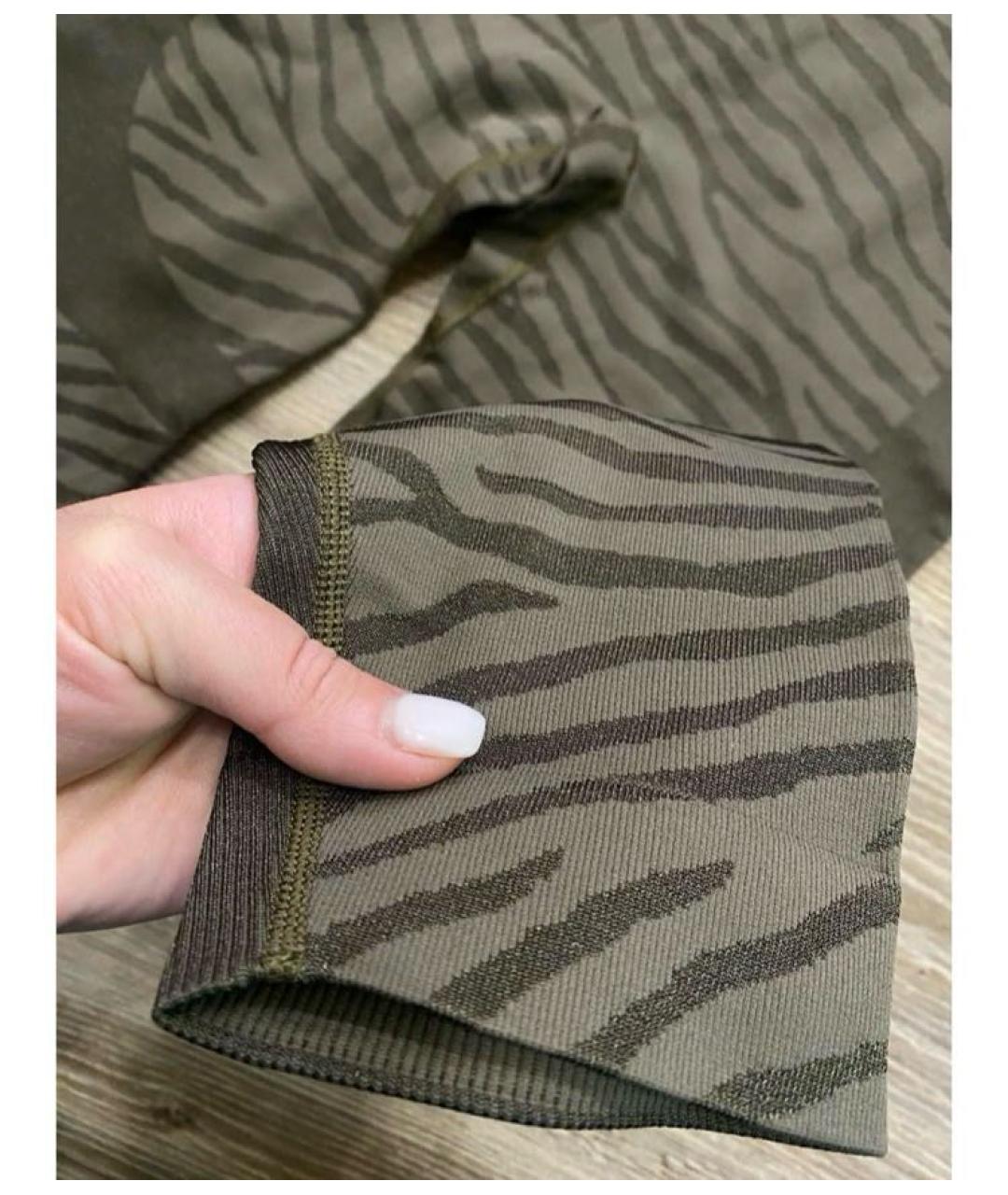 ADIDAS BY STELLA MCCARTNEY Хаки синтетические леггинсы и велосипедки, фото 6