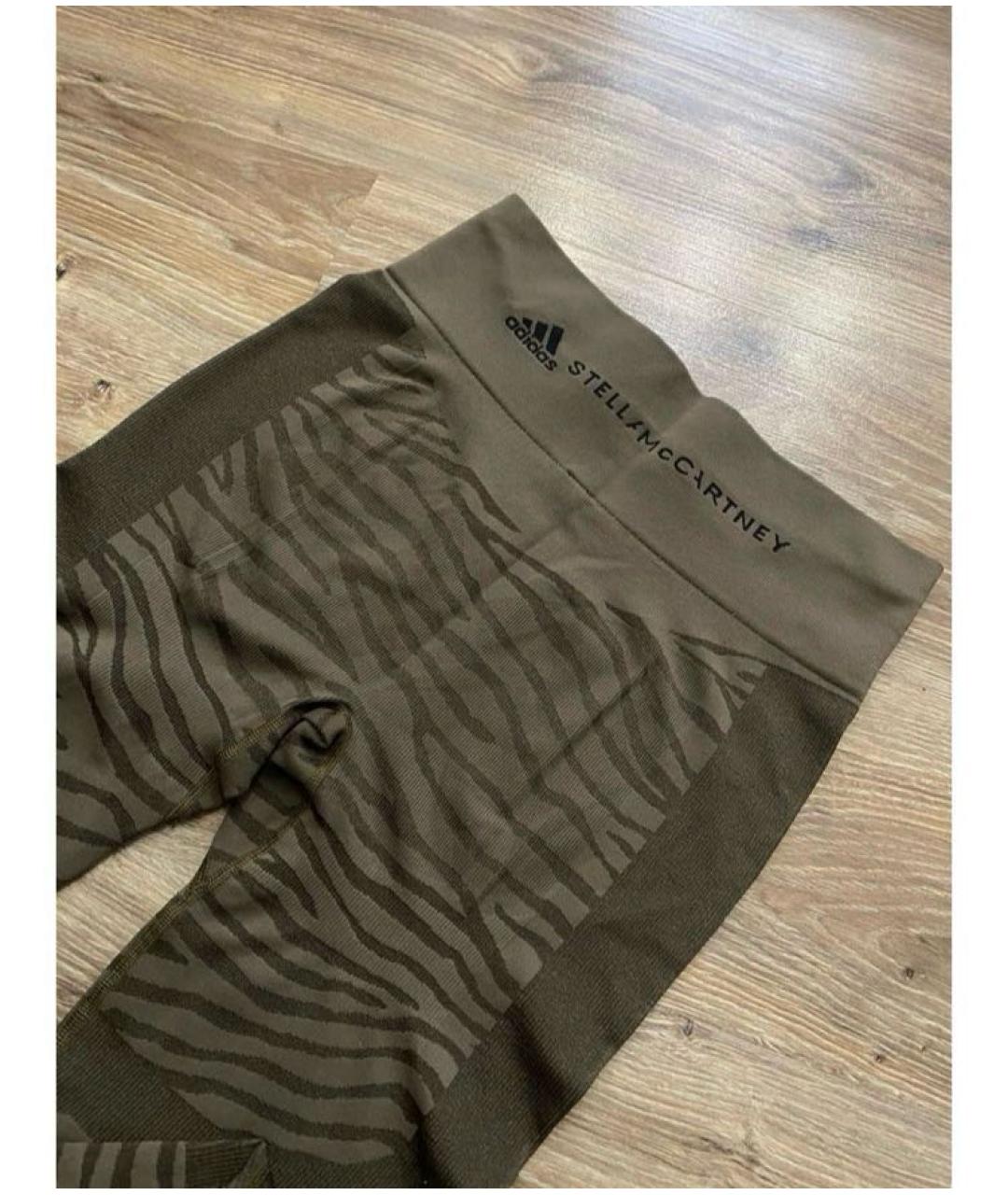 ADIDAS BY STELLA MCCARTNEY Хаки синтетические леггинсы и велосипедки, фото 7