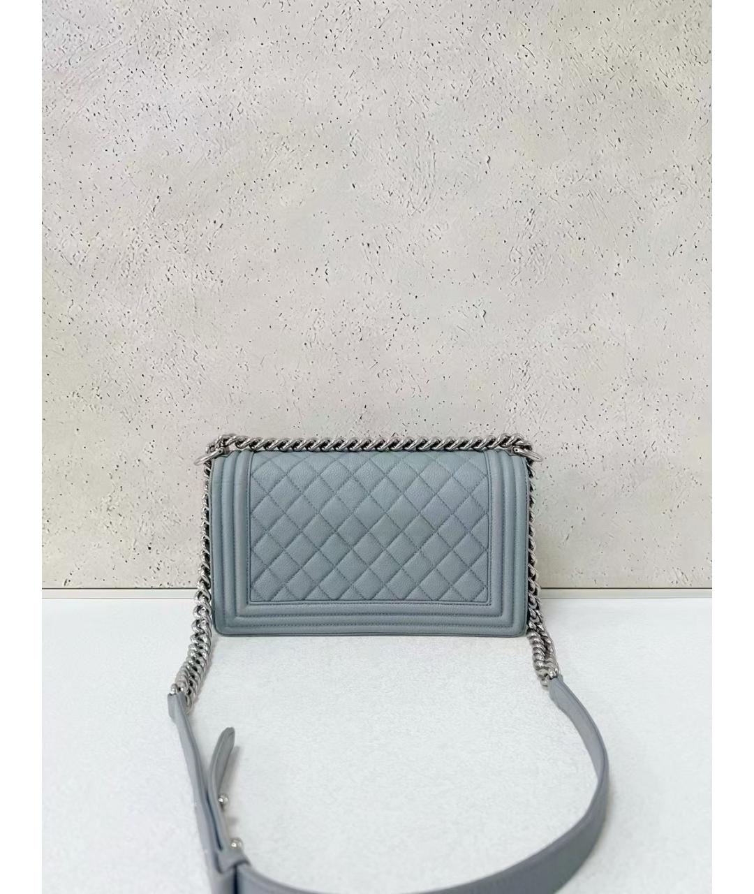 CHANEL Голубая кожаная сумка через плечо, фото 2