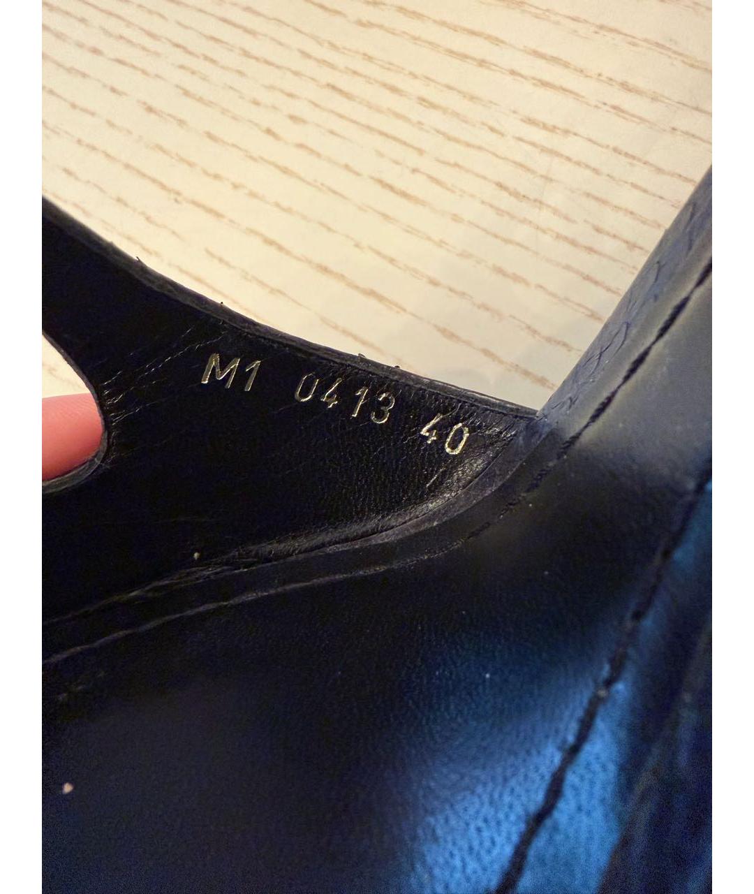 CHRISTIAN DIOR Черные кожаные босоножки, фото 4