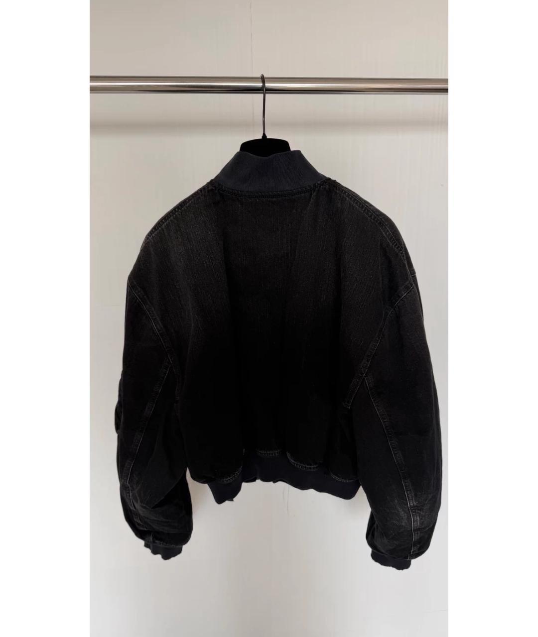 BALENCIAGA Черная деним куртка, фото 3