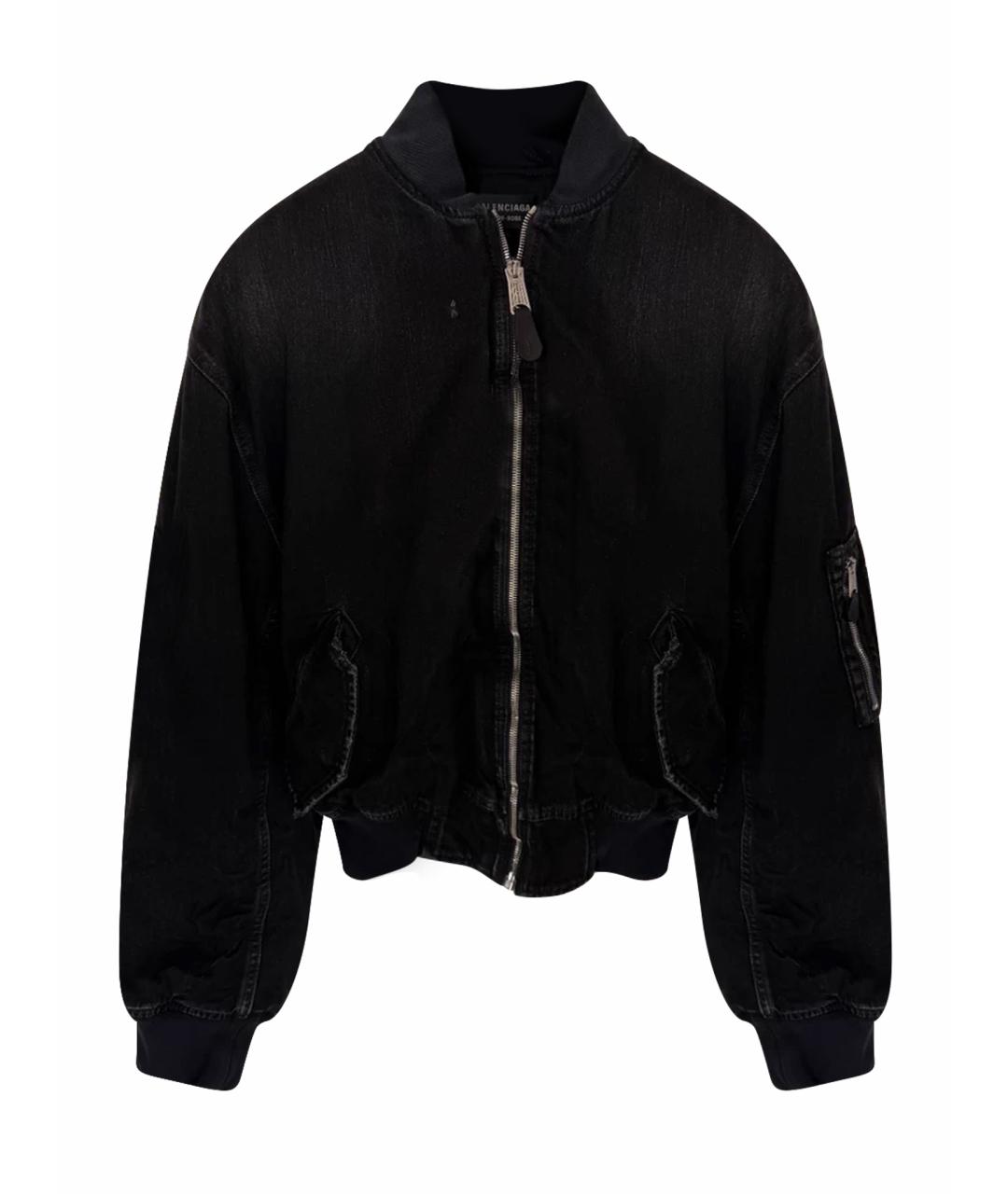 BALENCIAGA Черная деним куртка, фото 1