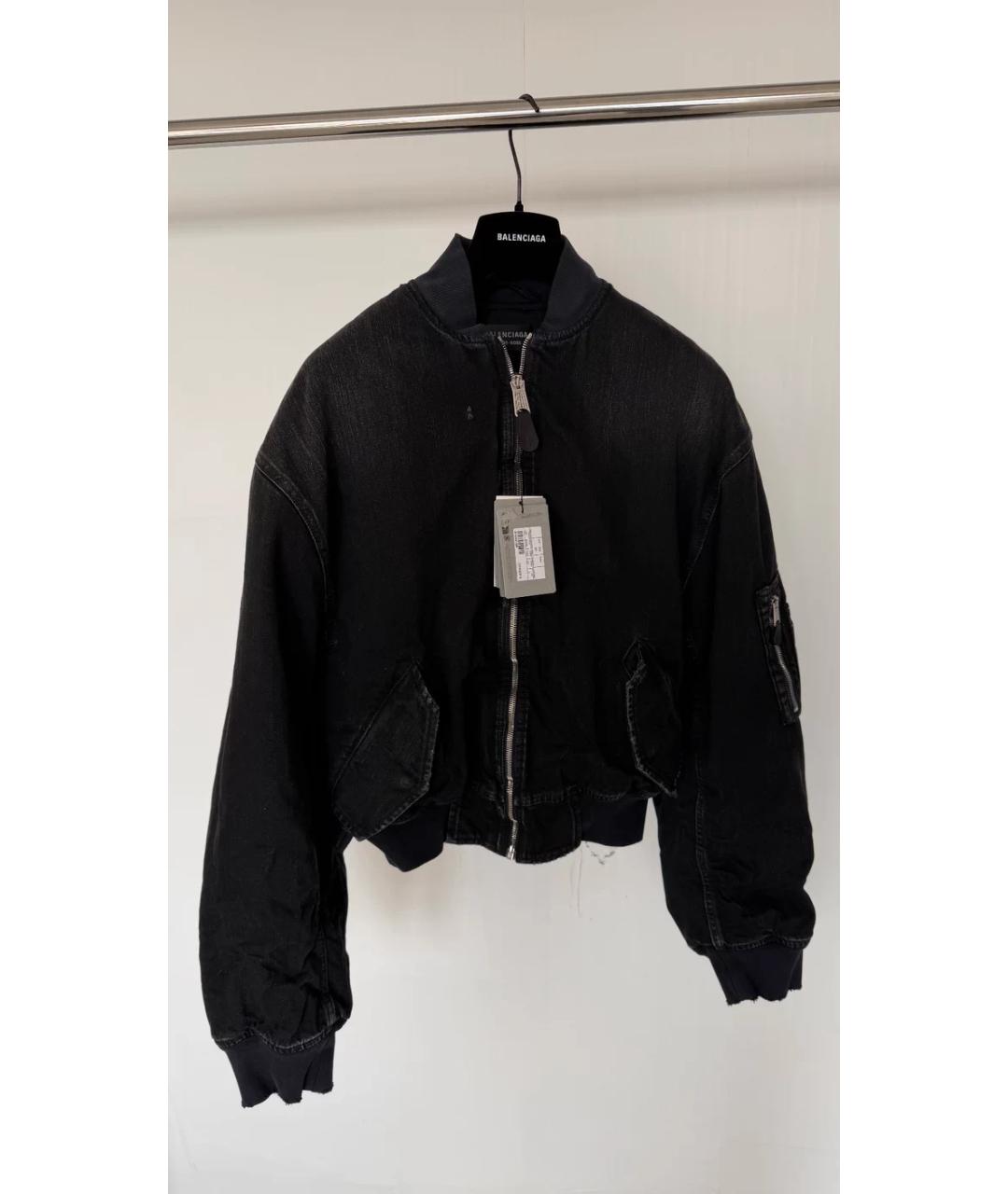 BALENCIAGA Черная деним куртка, фото 5