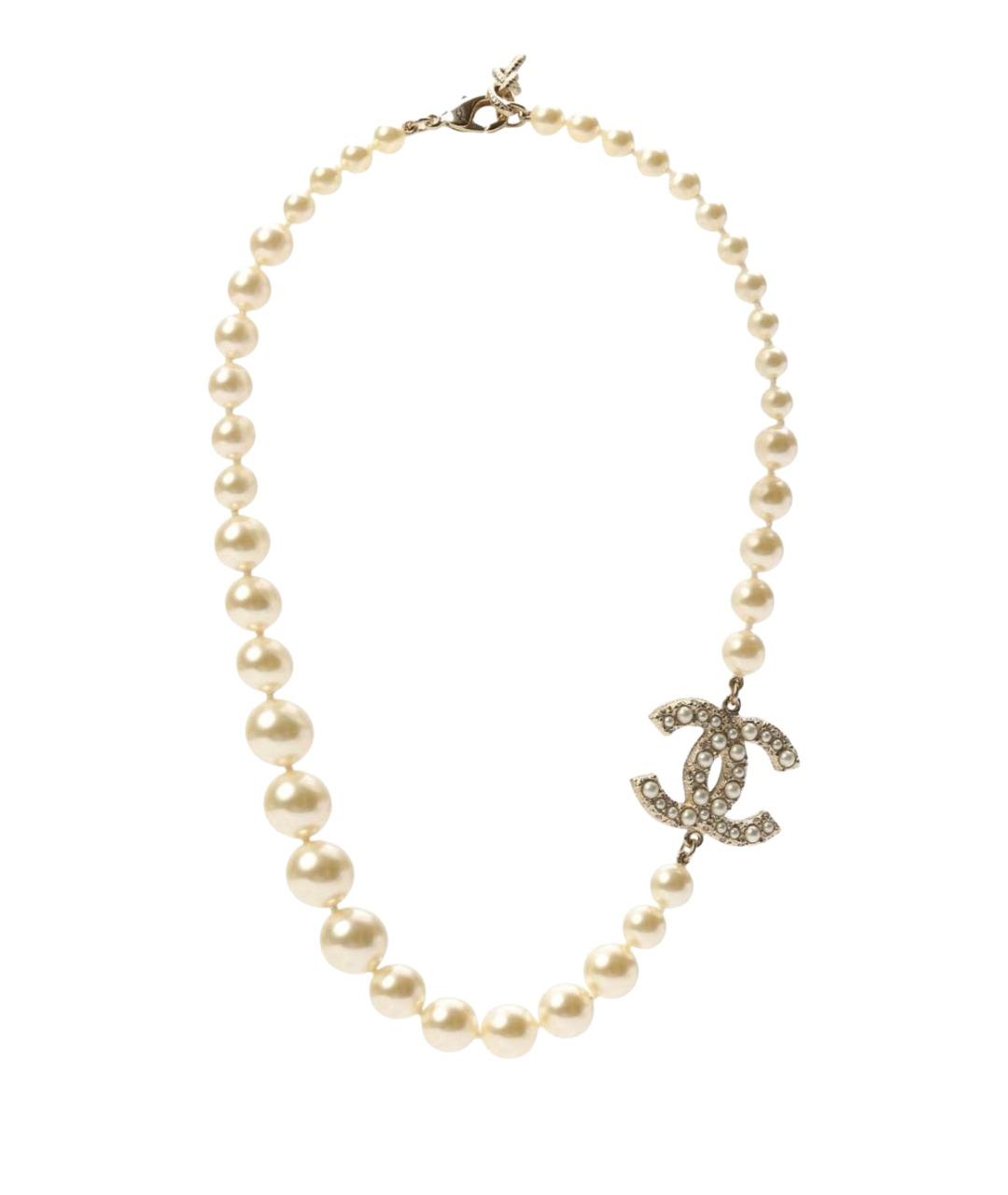 CHANEL Бежевое жемчужное колье, фото 1