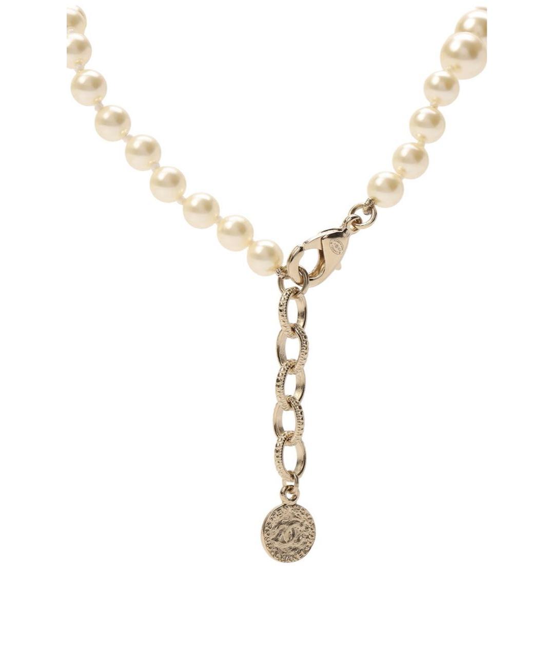 CHANEL Бежевое жемчужное колье, фото 3