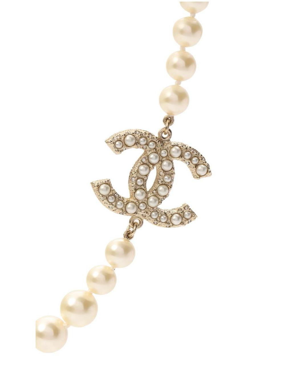 CHANEL Бежевое жемчужное колье, фото 2