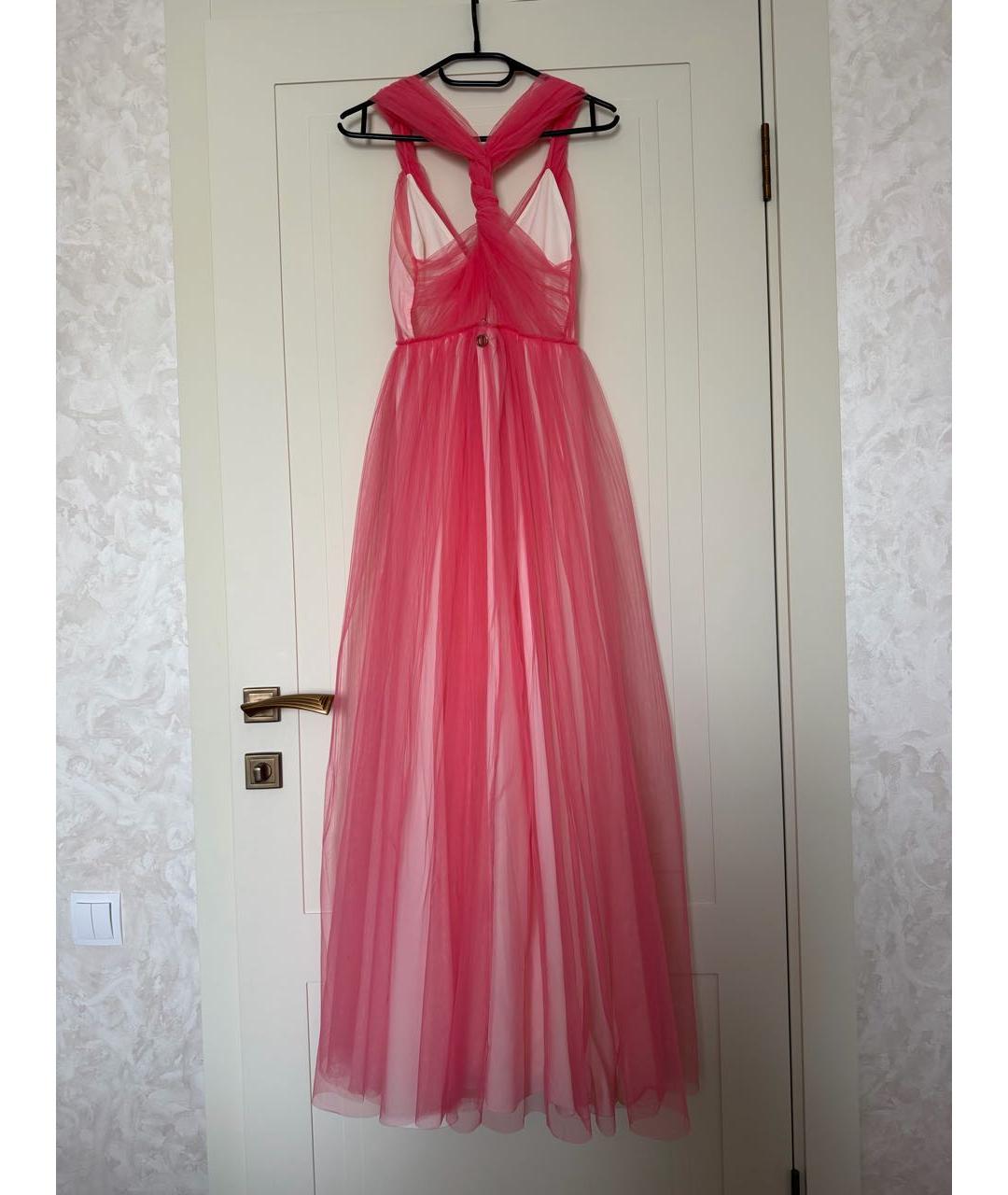 TWIN-SET Розовое полиэстеровое вечернее платье, фото 2