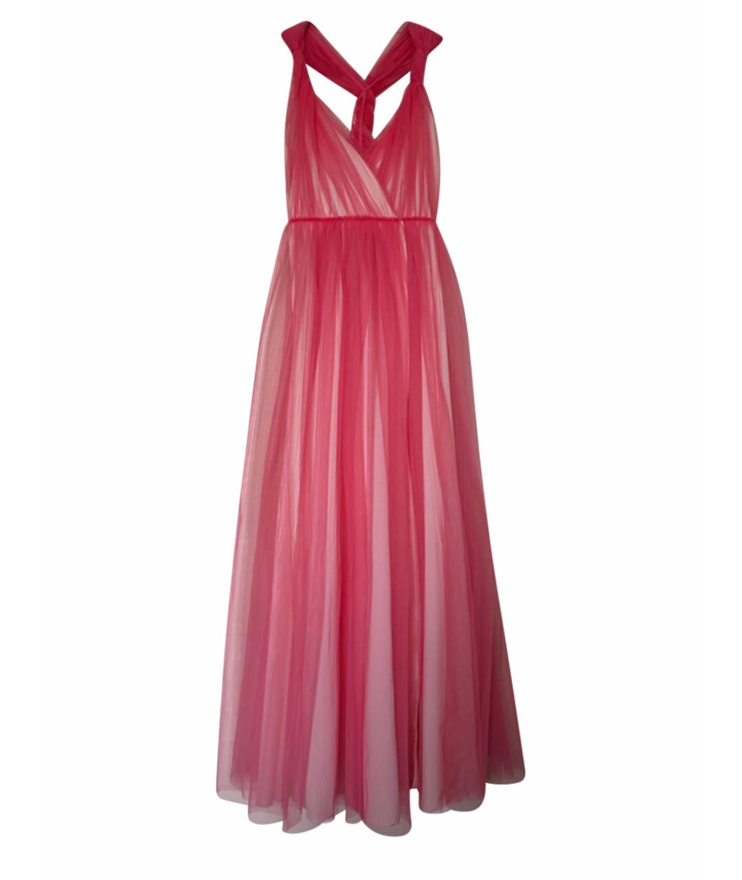TWIN-SET Розовое полиэстеровое вечернее платье, фото 1