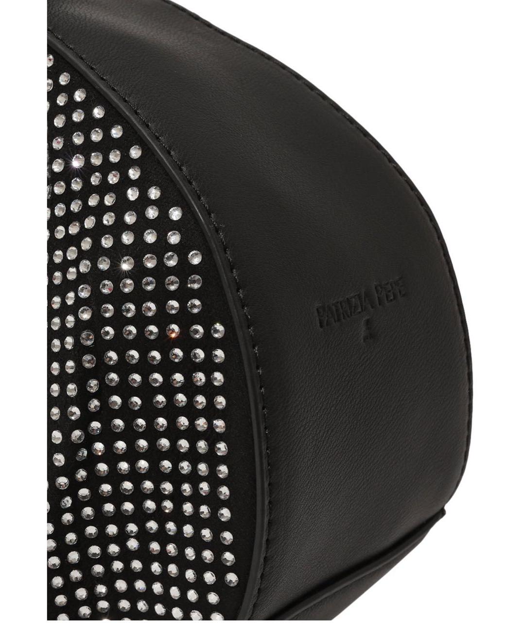 PATRIZIA PEPE Черная кожаная сумка с короткими ручками, фото 2
