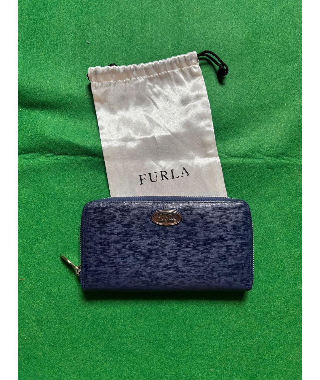 FURLA Синий кожаный кошелек, фото 2