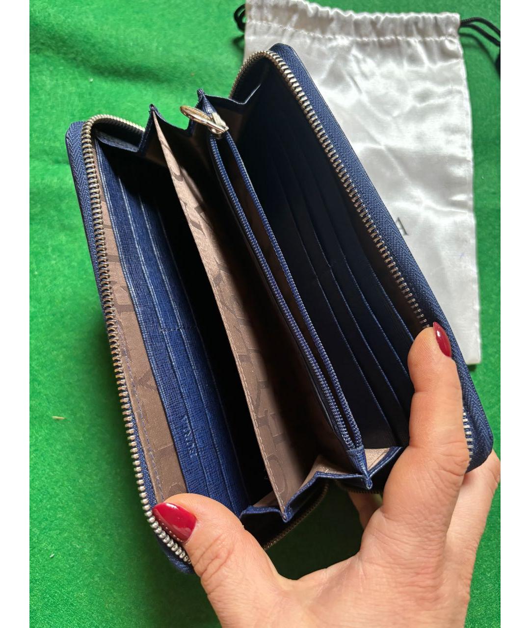 FURLA Синий кожаный кошелек, фото 4