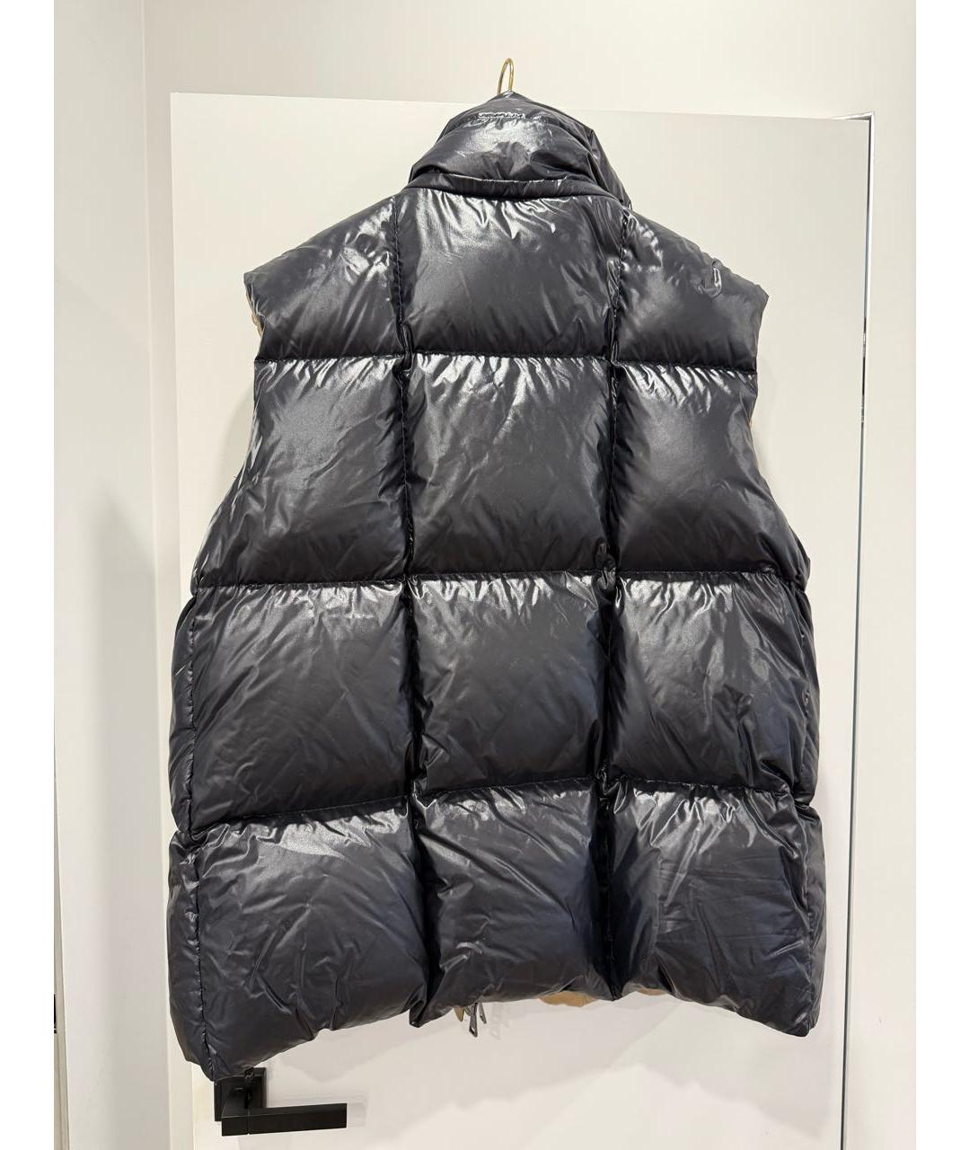 MONCLER Черный полиамидовый жилет, фото 2