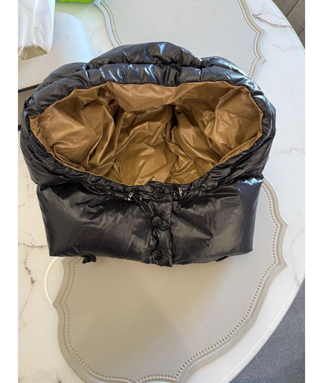 MONCLER Черный полиамидовый жилет, фото 6