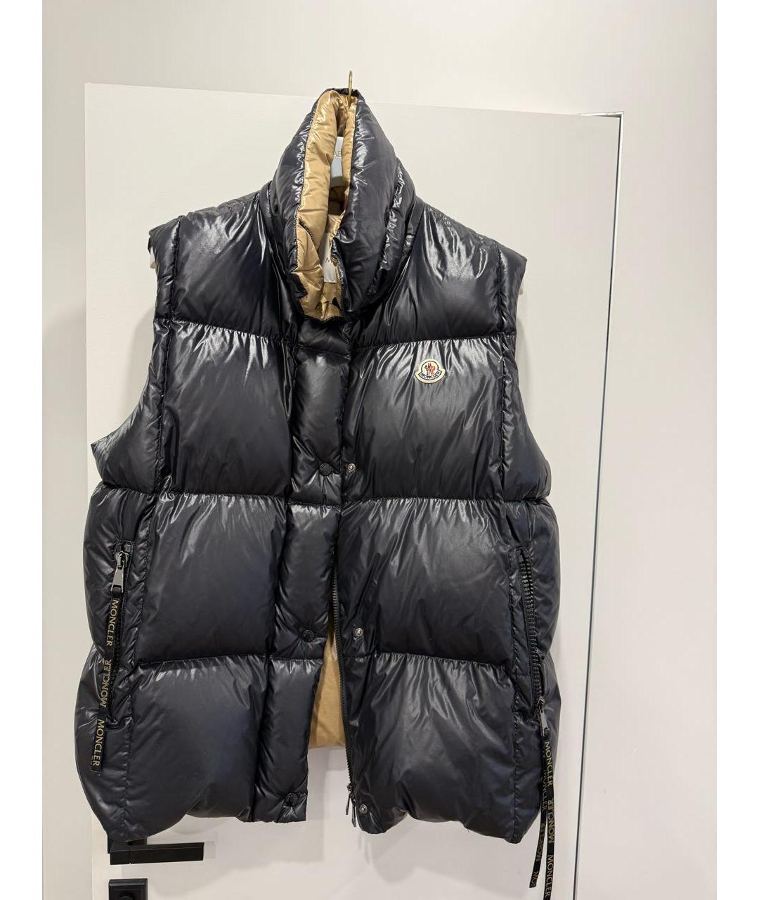 MONCLER Черный полиамидовый жилет, фото 7