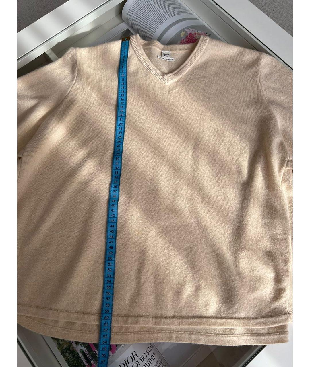 HERMES Бежевый кашемировый джемпер / свитер, фото 7