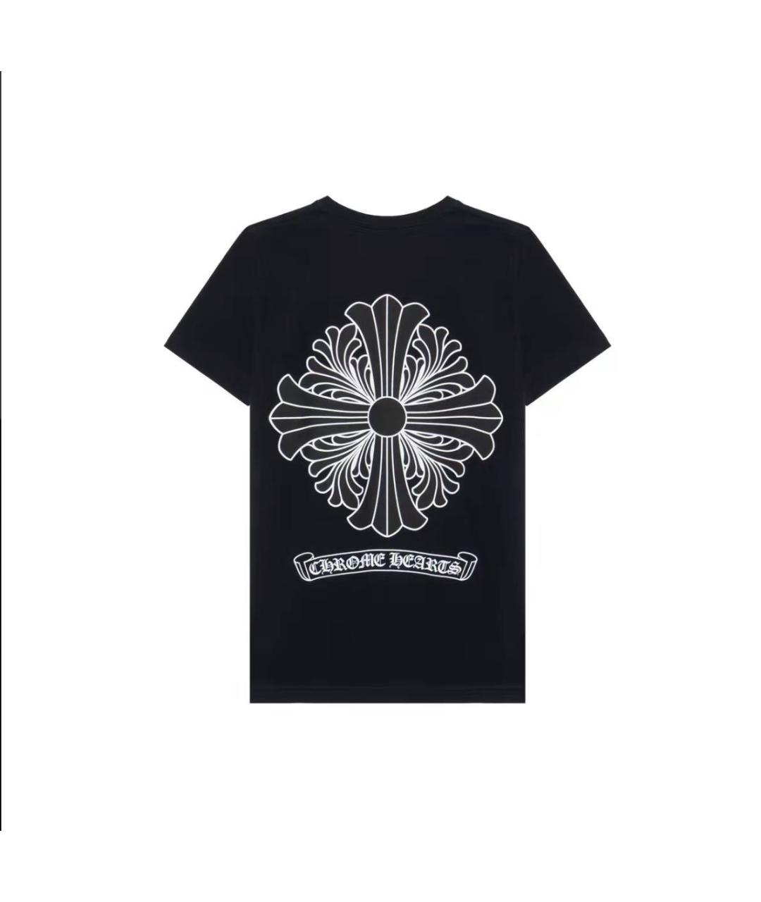 CHROME HEARTS Черная хлопковая футболка, фото 5