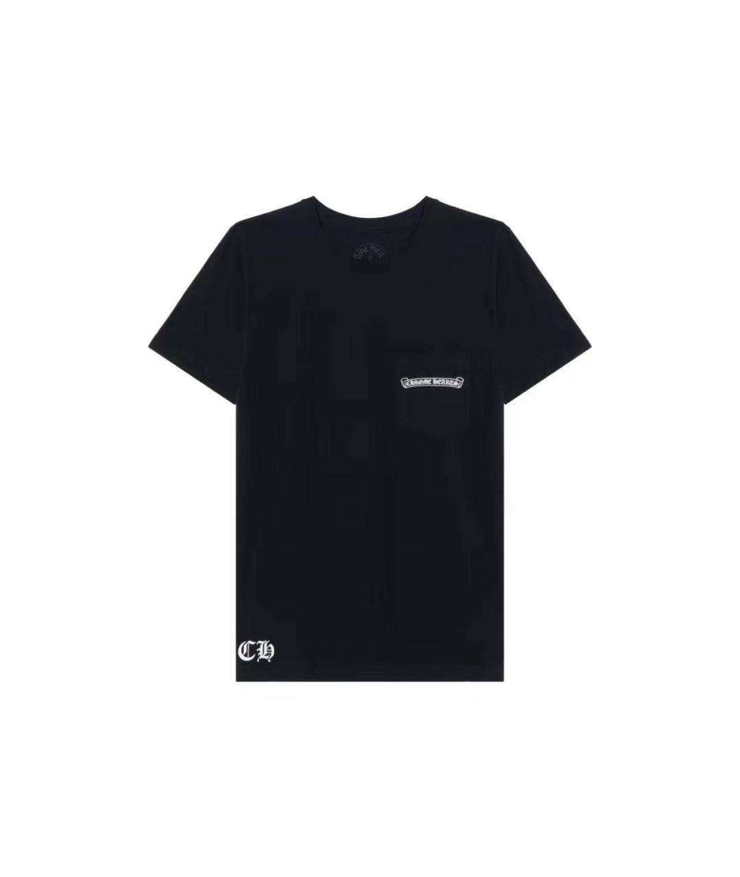 CHROME HEARTS Черная хлопковая футболка, фото 2