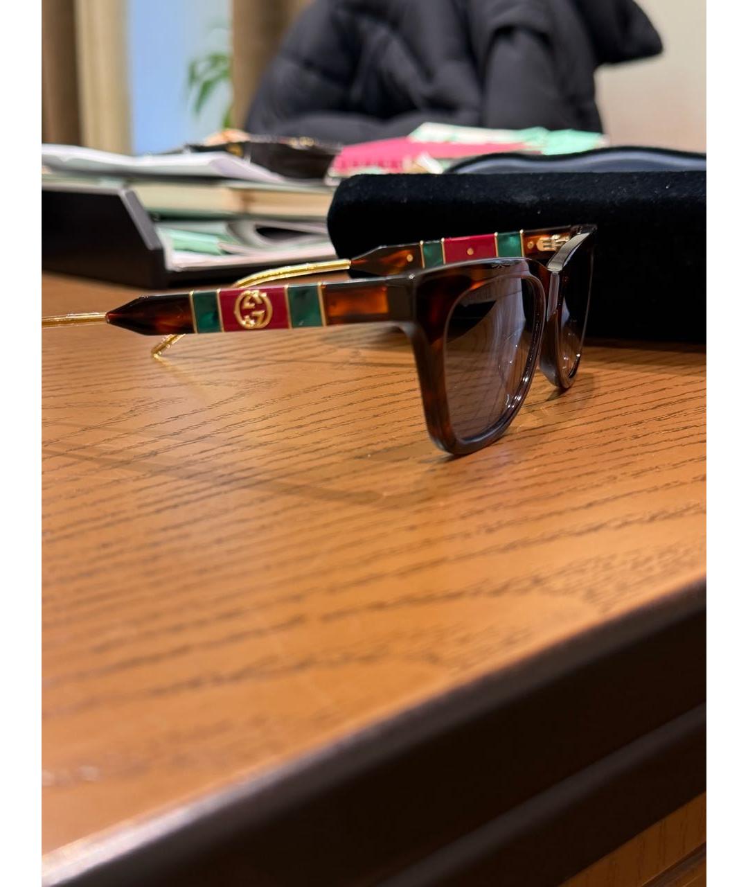 GUCCI Мульти пластиковые солнцезащитные очки, фото 2