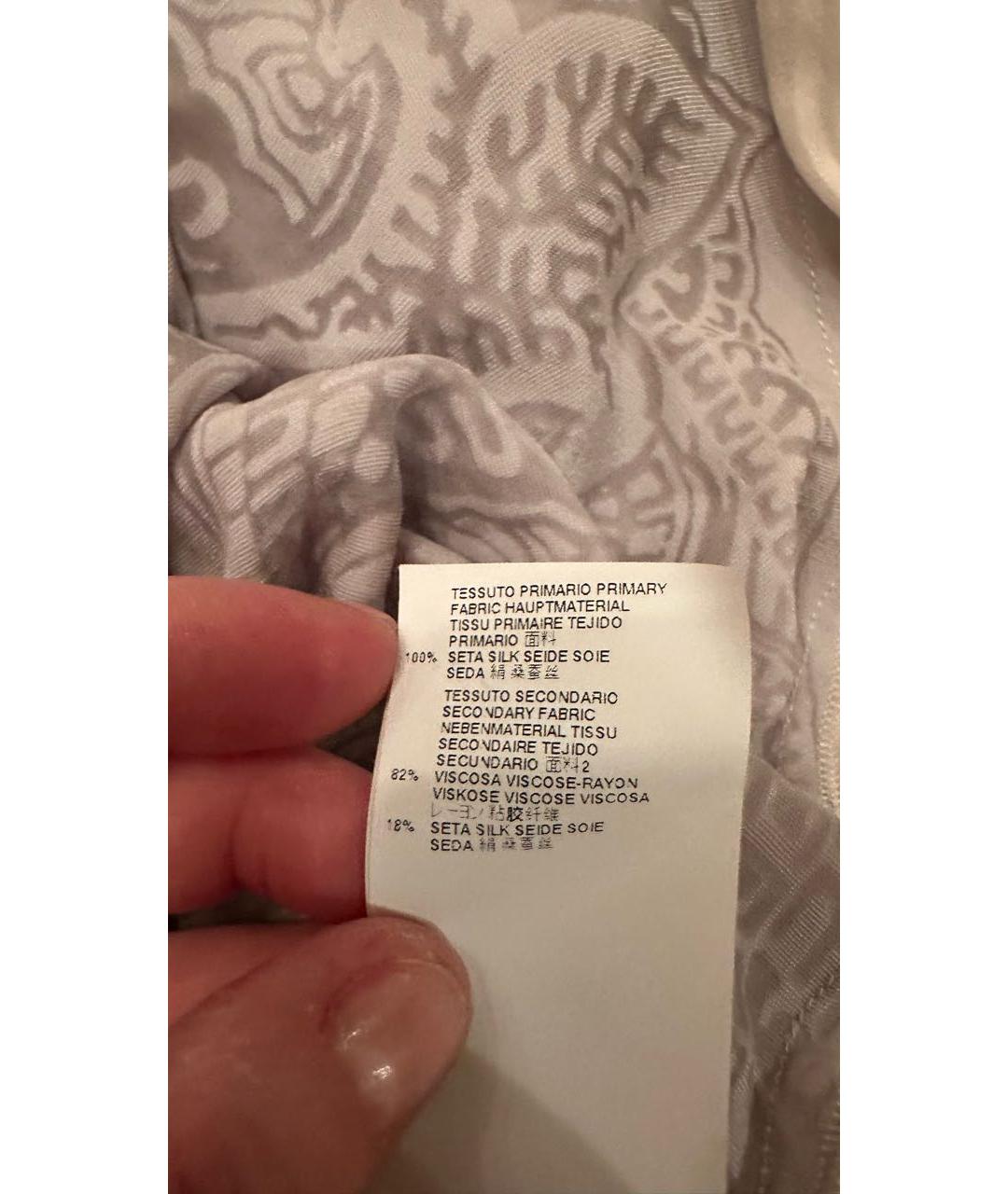 JUST CAVALLI Бежевая шелковая блузы, фото 6