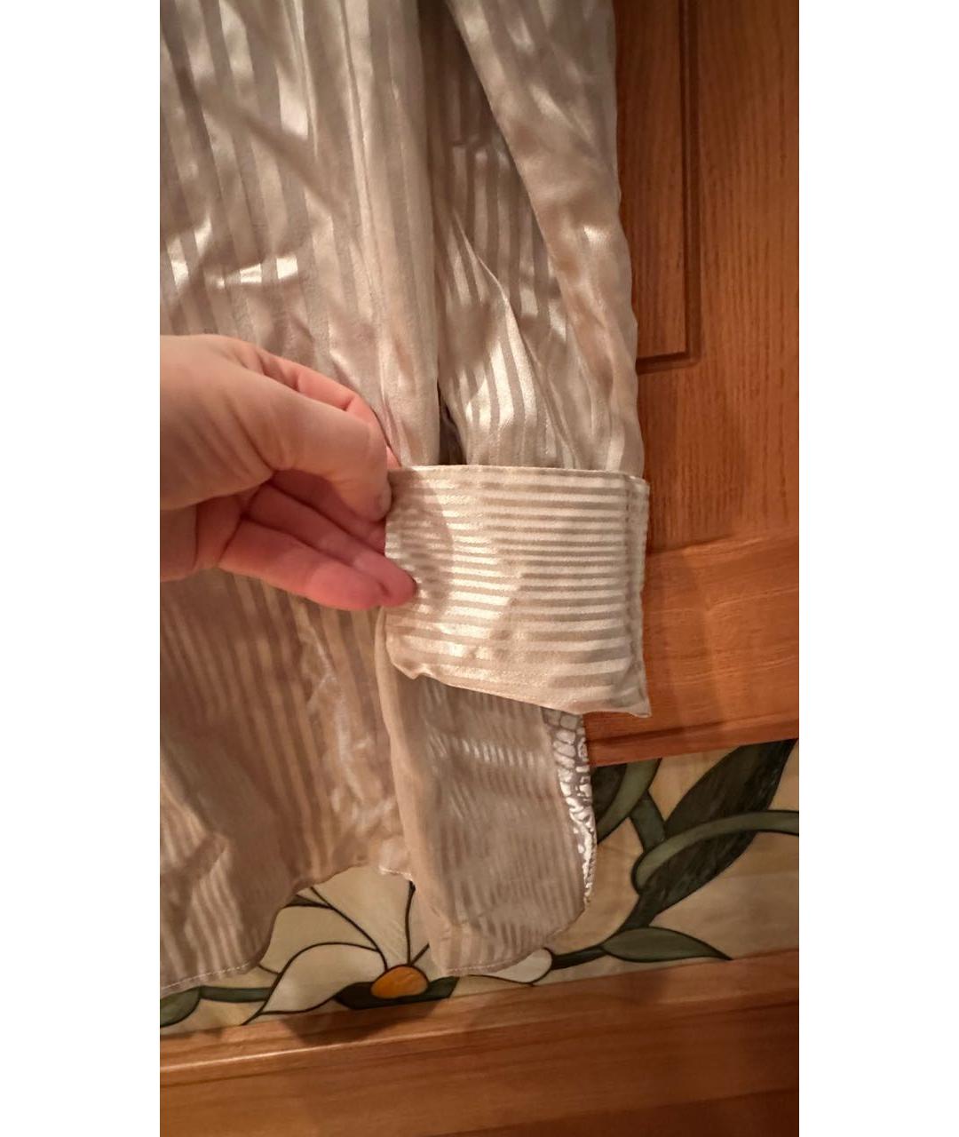 JUST CAVALLI Бежевая шелковая блузы, фото 5