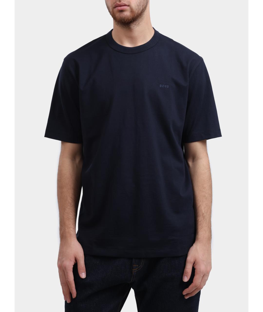 HUGO BOSS Синяя хлопковая футболка, фото 5