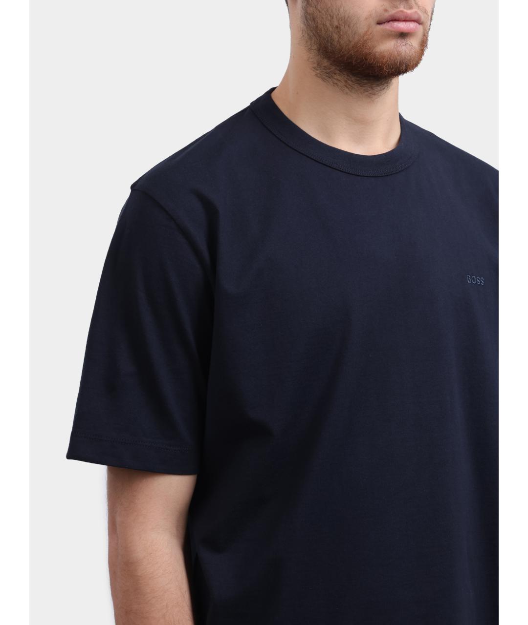 HUGO BOSS Синяя хлопковая футболка, фото 3