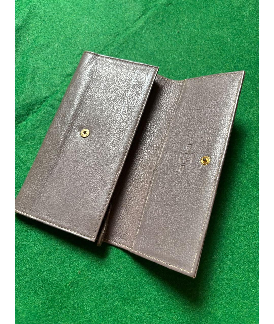 ETRO Серый кожаный кошелек, фото 5