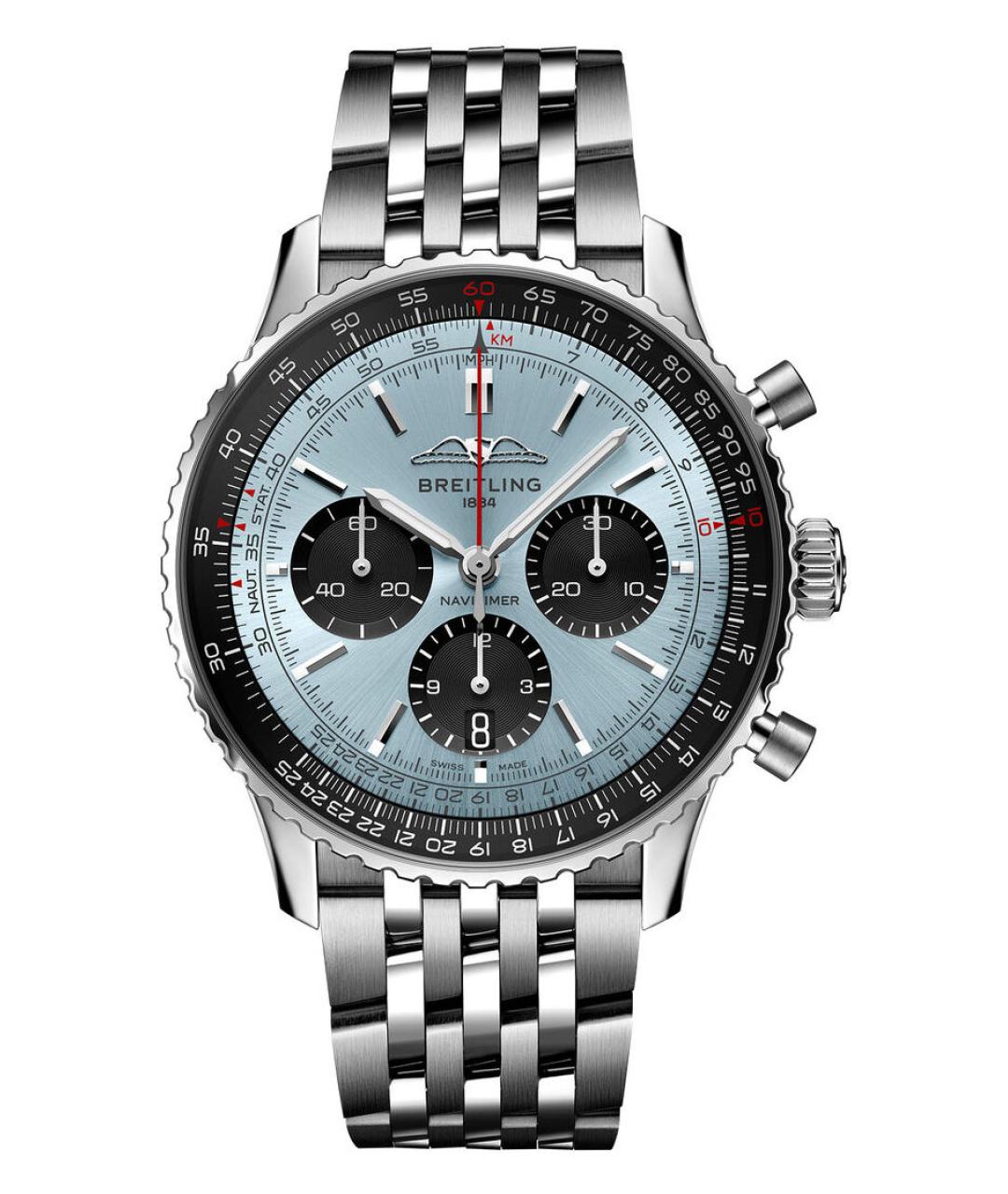 BREITLING Голубые металлические часы, фото 1