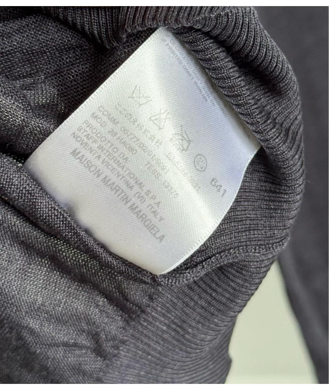 MAISON MARGIELA Темно-синий шелковый джемпер / свитер, фото 6