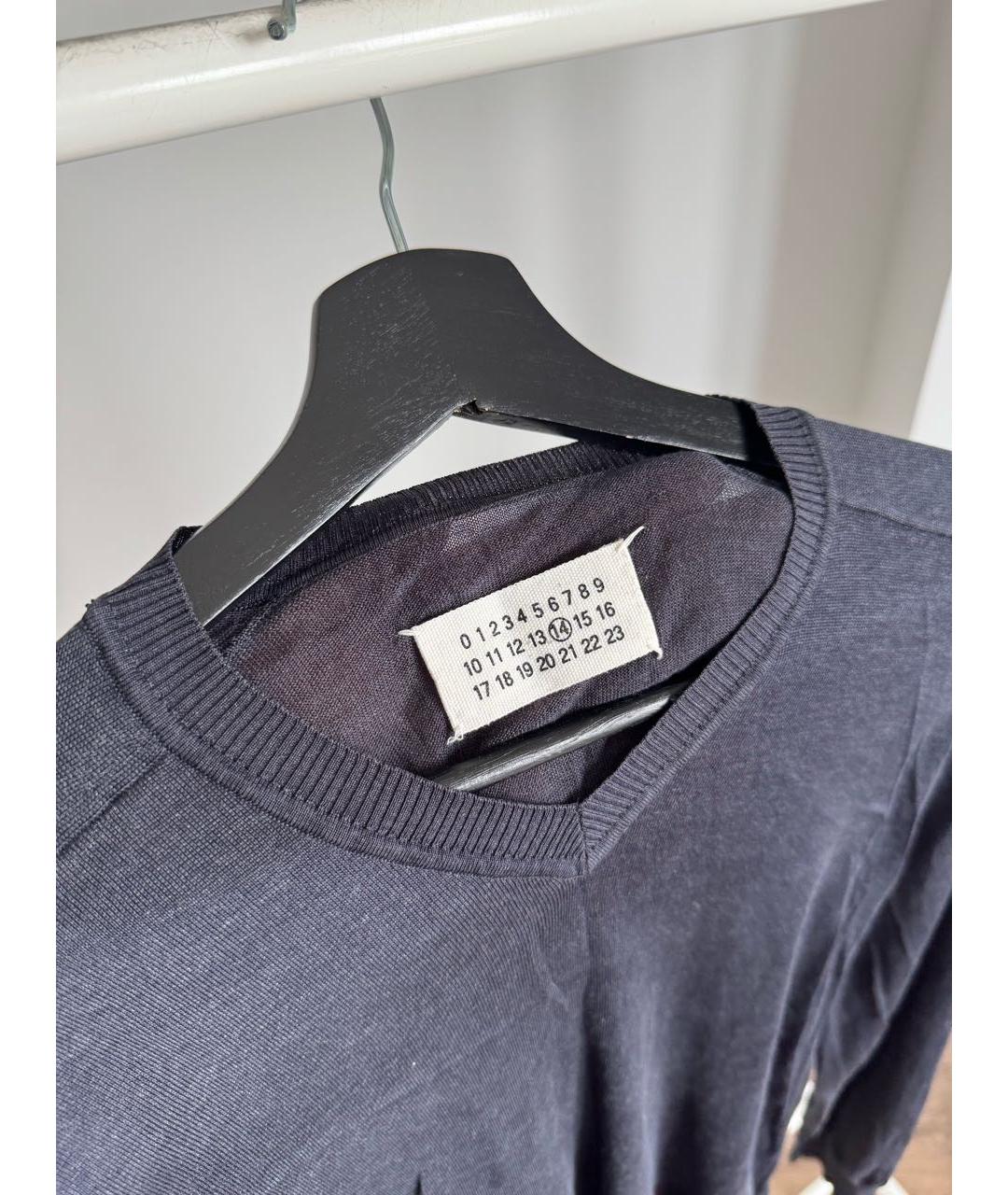 MAISON MARGIELA Темно-синий шелковый джемпер / свитер, фото 4