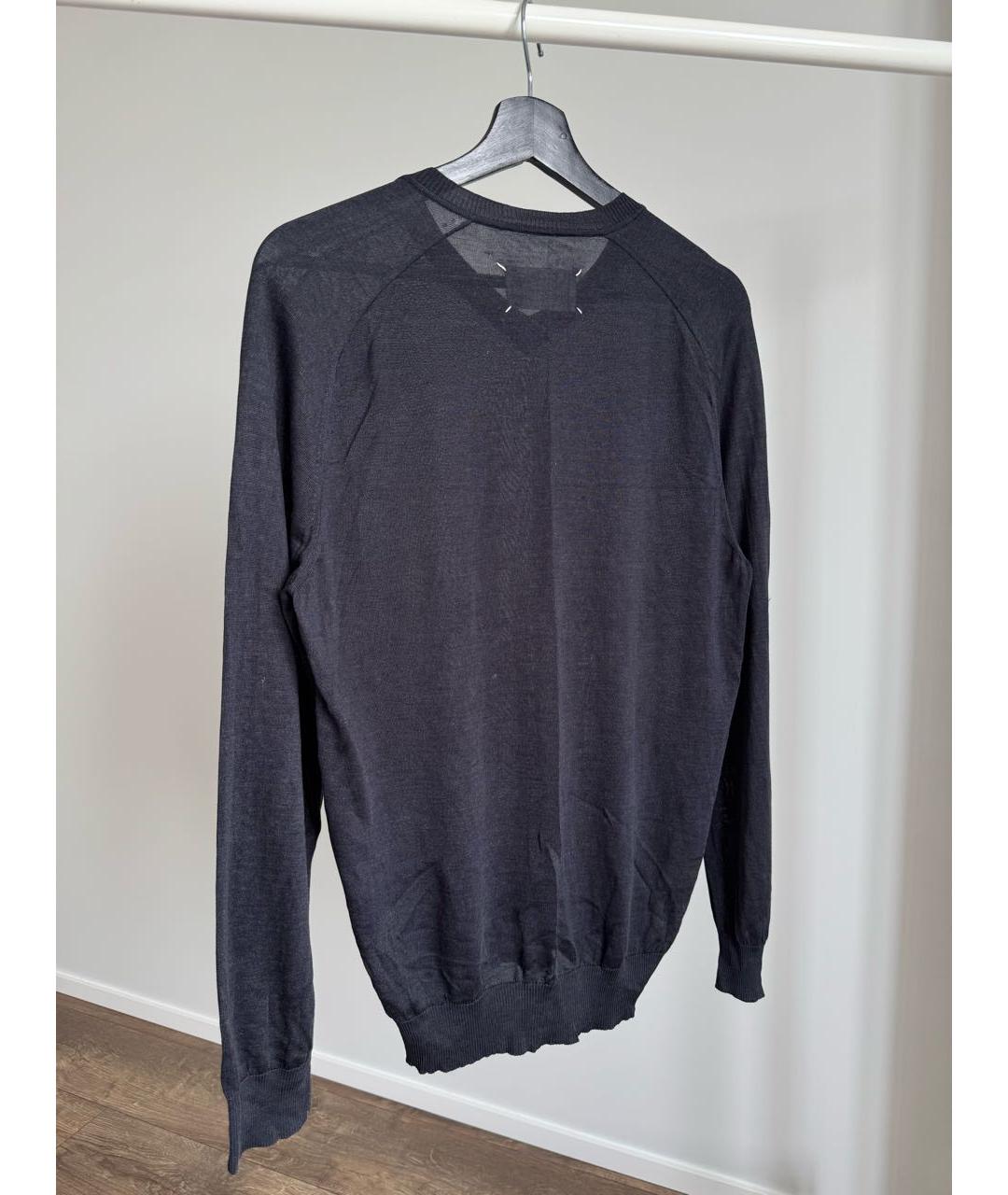 MAISON MARGIELA Темно-синий шелковый джемпер / свитер, фото 7