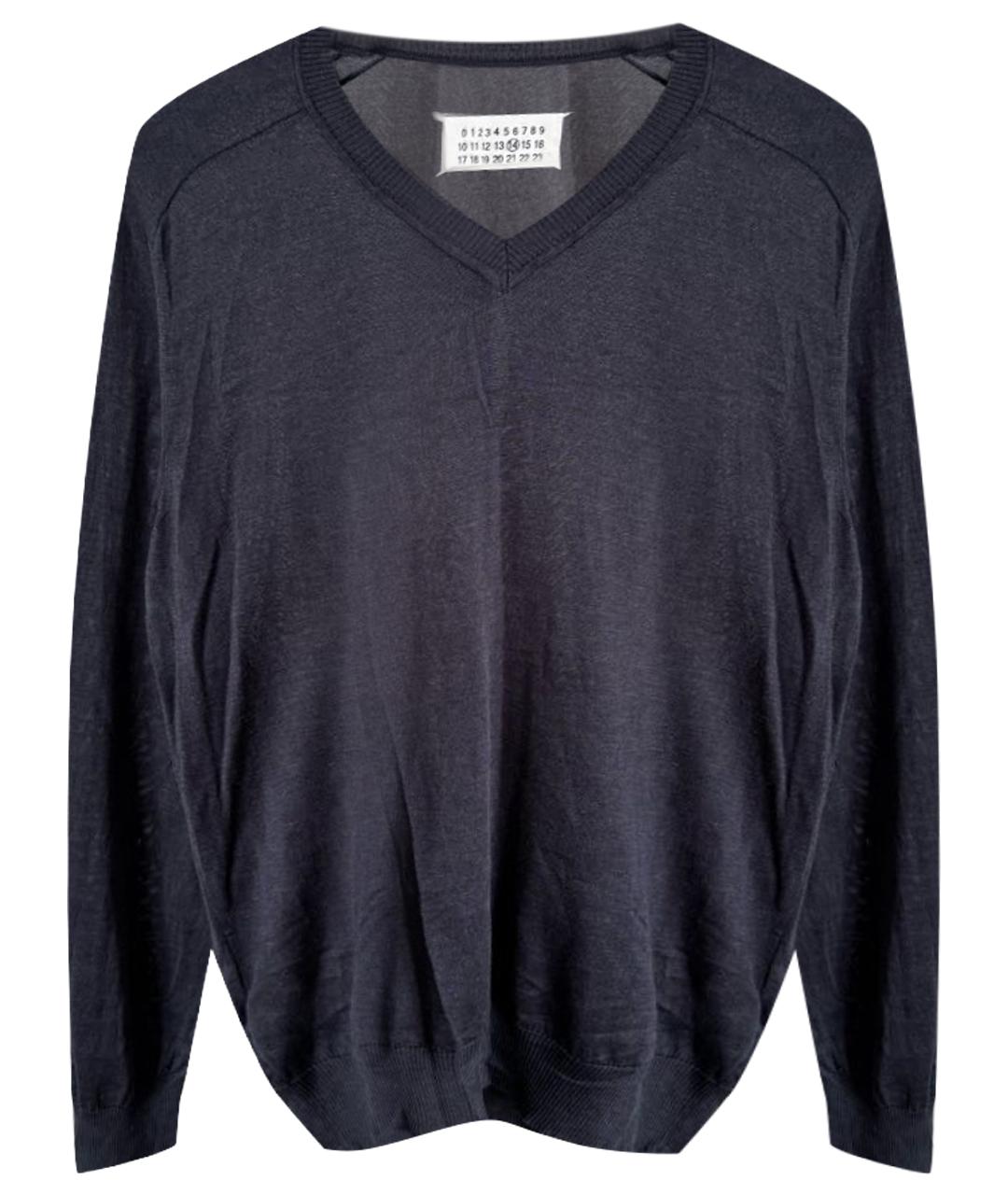 MAISON MARGIELA Темно-синий шелковый джемпер / свитер, фото 1