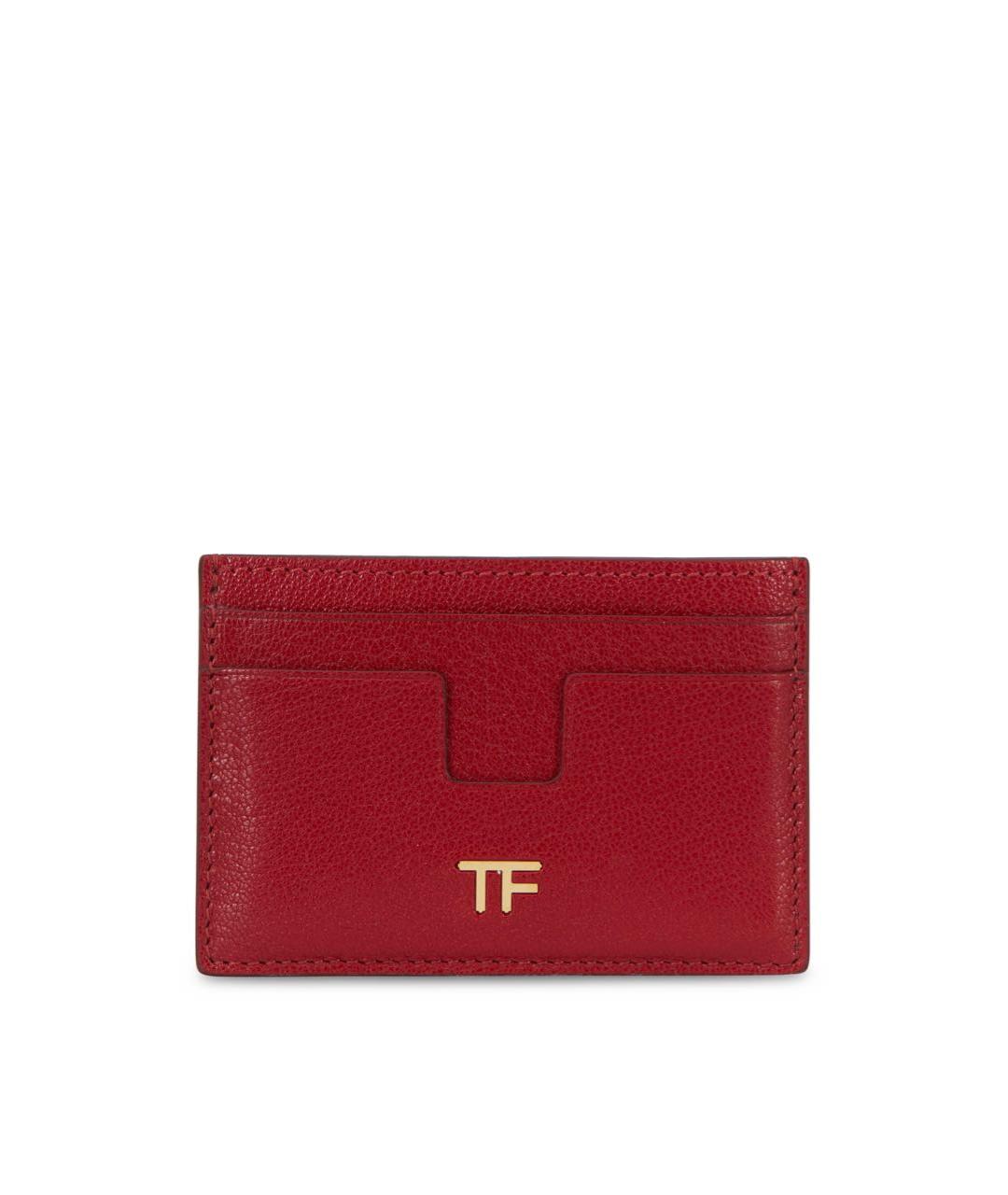 TOM FORD Красный кожаный кардхолдер, фото 1