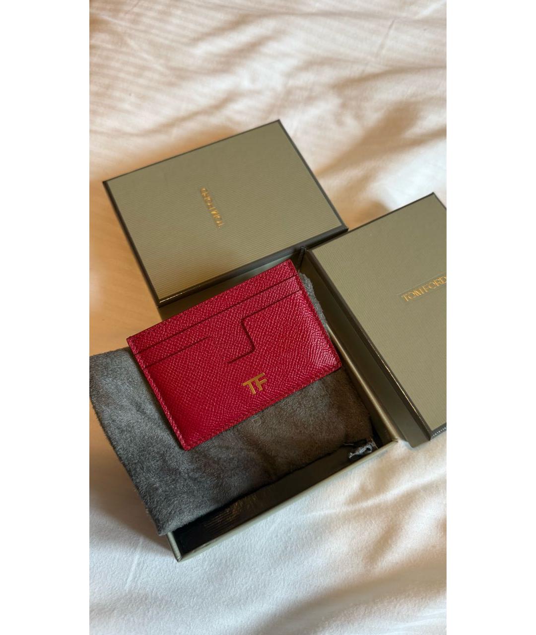 TOM FORD Красный кожаный кардхолдер, фото 2