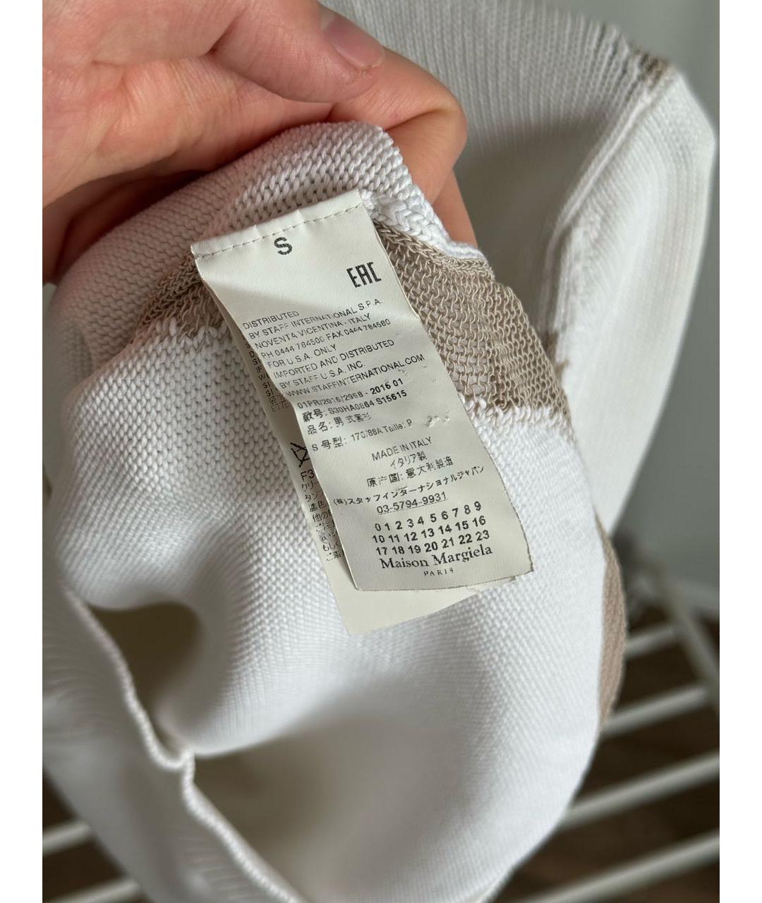 MAISON MARGIELA Белый хлопковый джемпер / свитер, фото 6